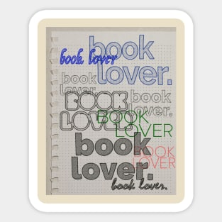 Book Lover - Typographic Statement Design Sticker